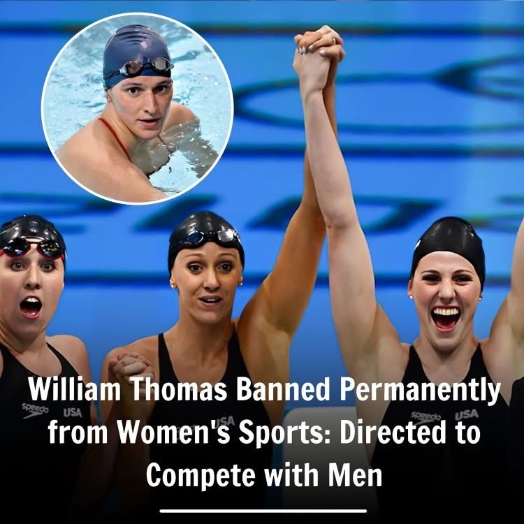 William Thomas is barred for life from Womeb’s Sports and is not permitted to compete against men.