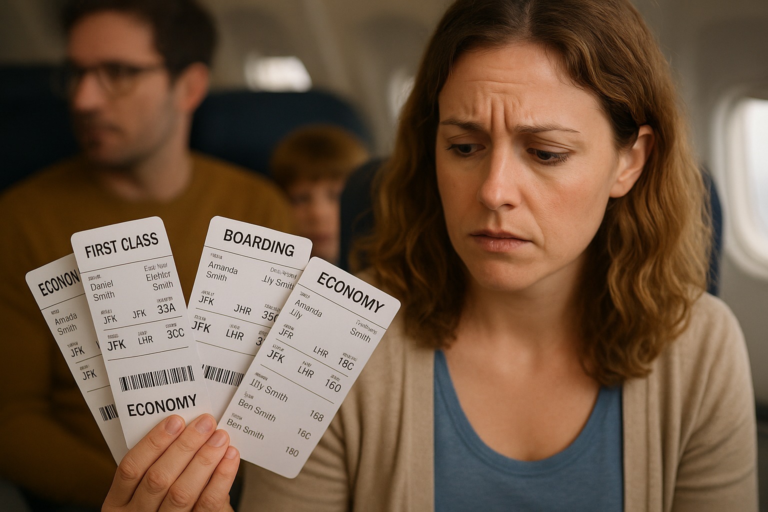 My Husband Booked First Class for Himself and His Mother—And Dumped Me in Economy with Our Children