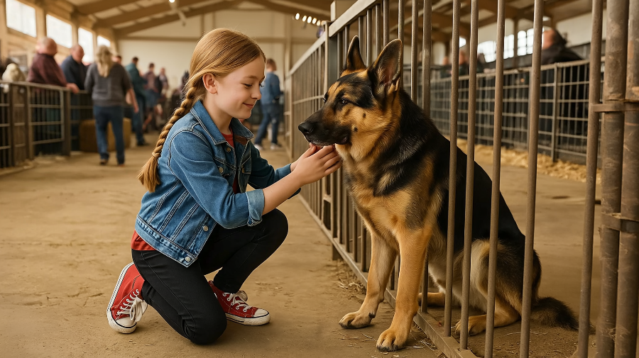 A Little Girl Showed Up Alone at a Police Dog Auction—What She Did Brought Everyone to Tears